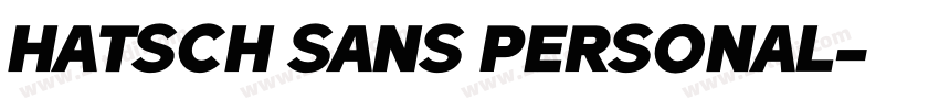 hatsch sans personal字体转换